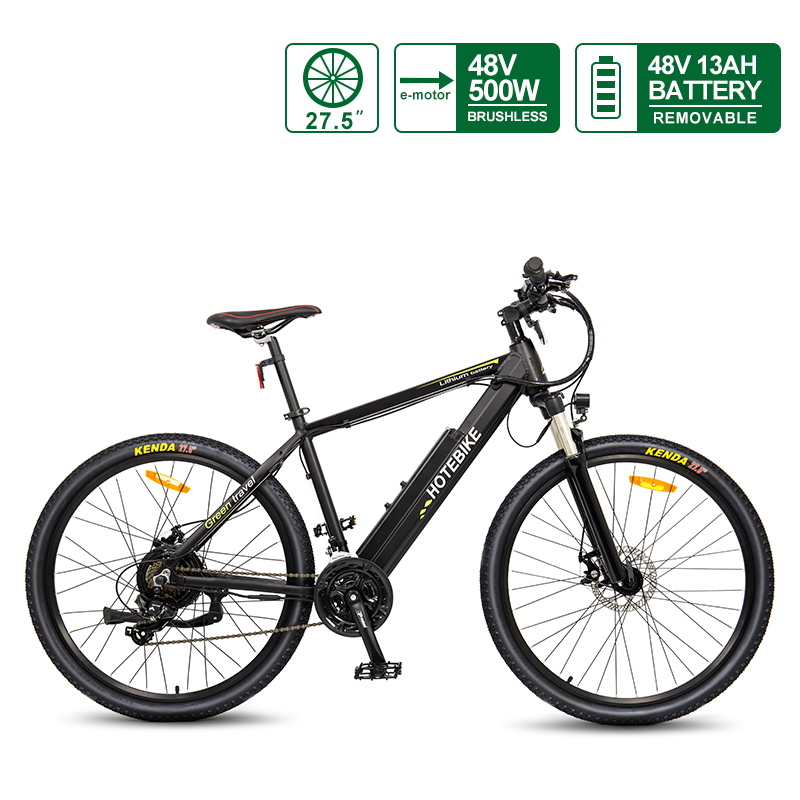 48V 500W Mountain Bike 13AH Removable Battery 27.5″ with Suspension Fork Aluminium Frame Ebike