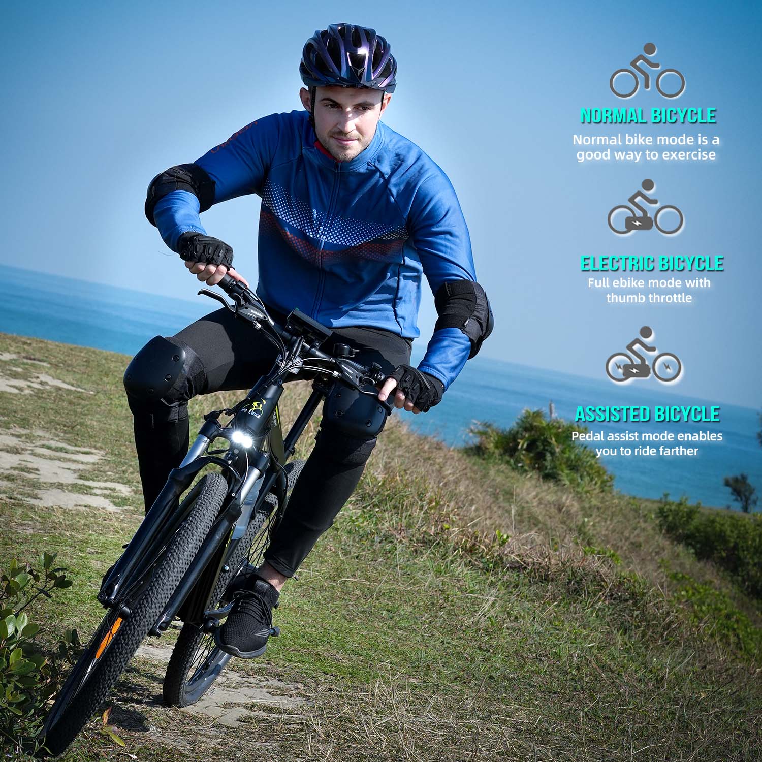Electric Mountain Bike 48V 750W 27.5″ with Hidden Battery