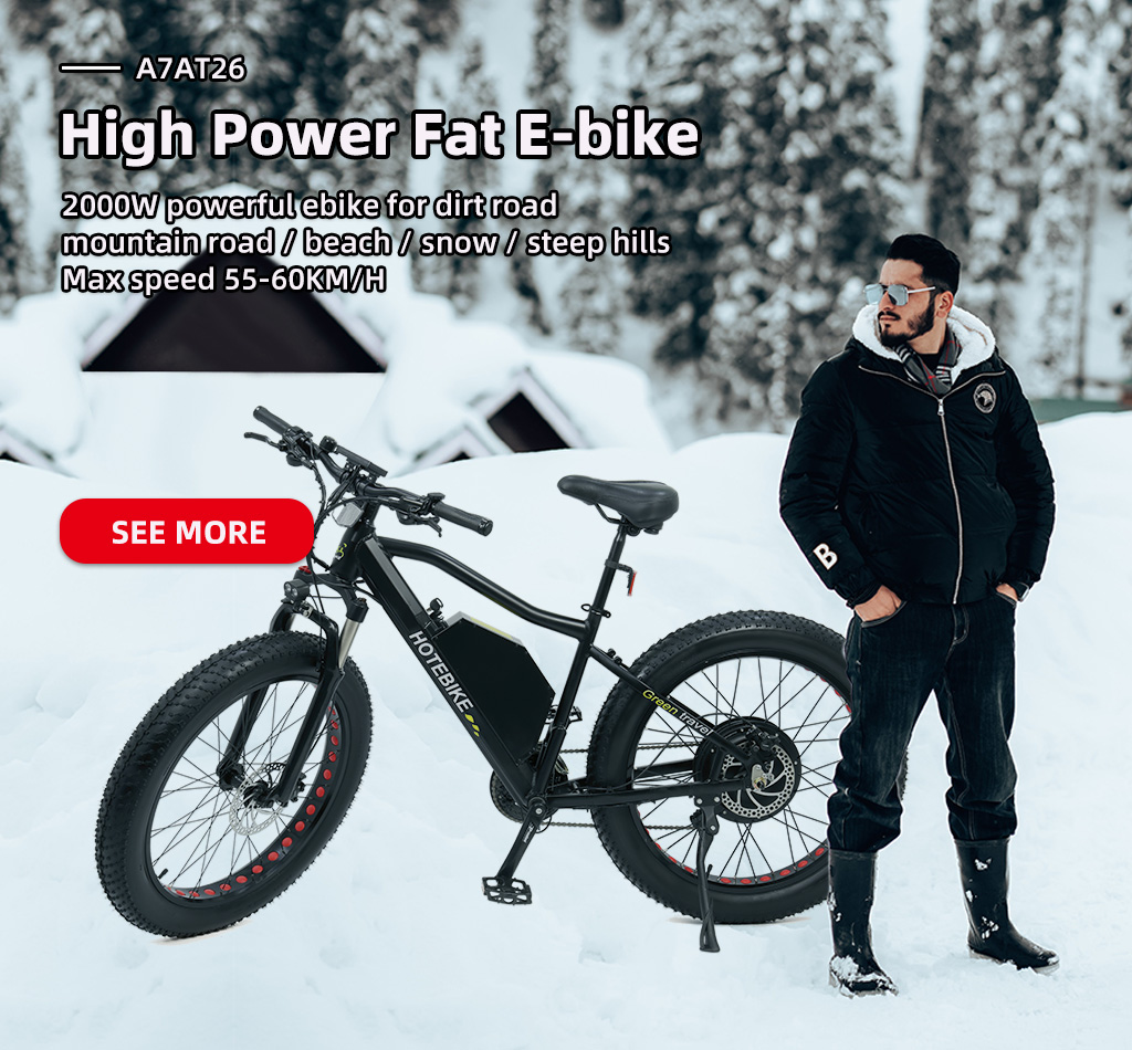 2000W  Fat Tire Electric Bike With Double Shoulder Downhill Bike Fork Suspension - blog - 4