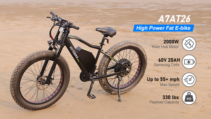 2000W  Fat Tire Electric Bike With Double Shoulder Downhill Bike Fork Suspension - blog - 1