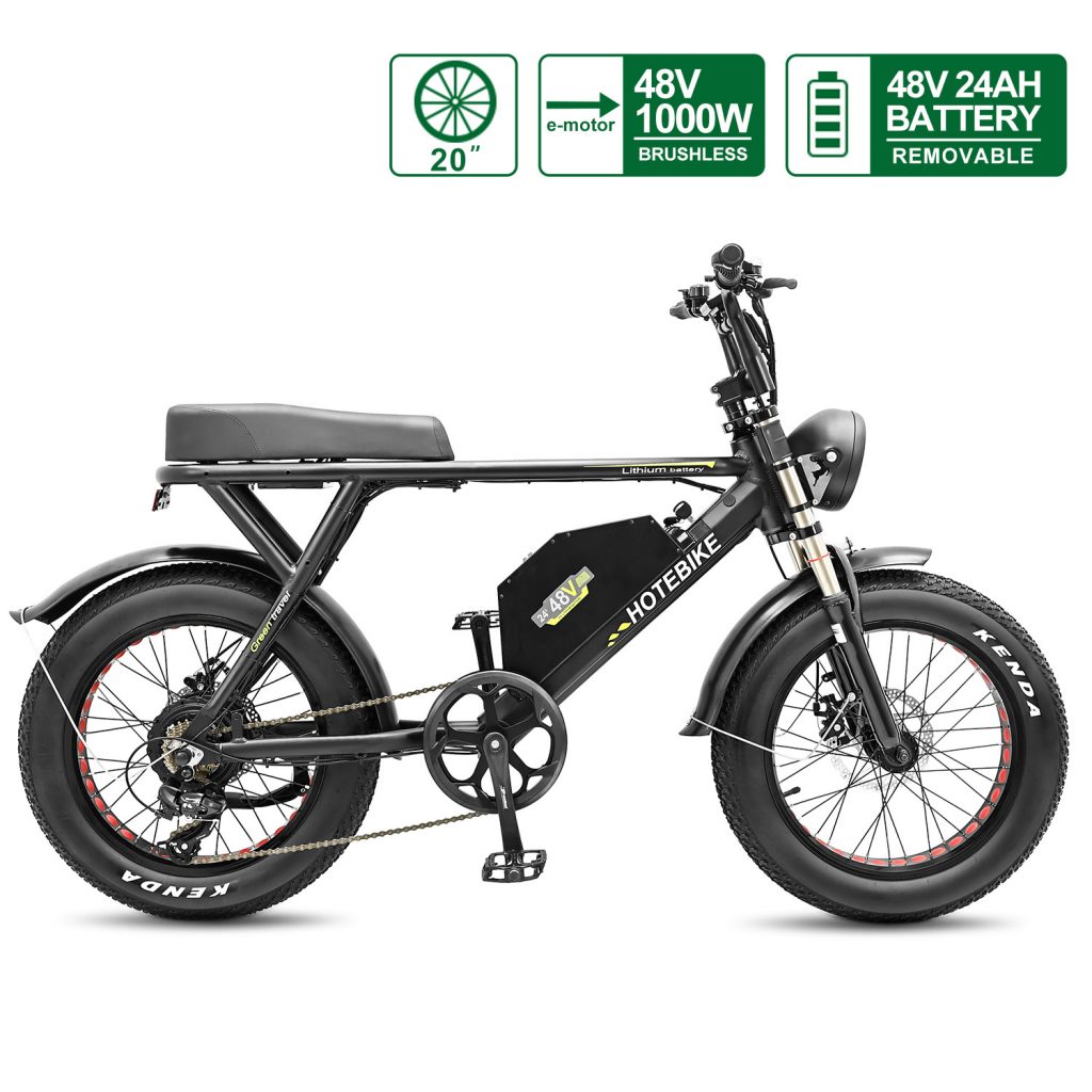Electric Bike for Adults 1000W Motor 20″ Fat Tire Ebike 30MPH Electric Dirt Bikes