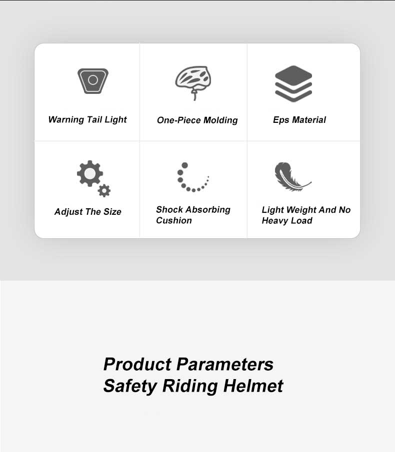 Smart Bicycle Helmet with Tail Light Riding Equipment - Cycling Helmet - 2