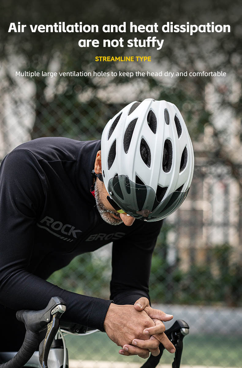 Bicycle Helmet Integrally-molded Bike Helmet Removable Lens - Cycling Helmet - 14