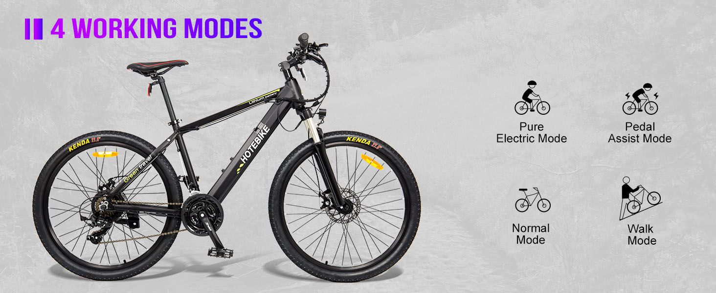 Electric Mountain Bike 27.5 Inch Frame 36V Hidden Battery 350W - City Electric Bike - 1