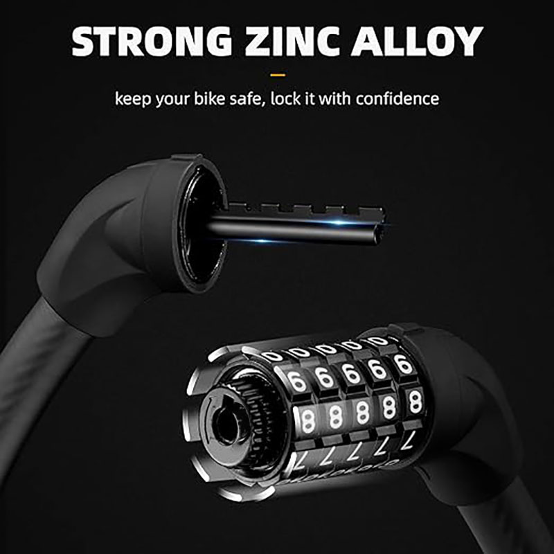 5 Digit Lightweight Cable Bike Lock Combination Portable Lock for Bike - Bike Lock - 9