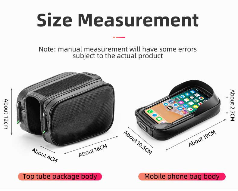 Bicycle Rack Bag Waterproof Top Tube Phone Bag Touch Screen Bicycle Pouch - Bicycle Bag - 3