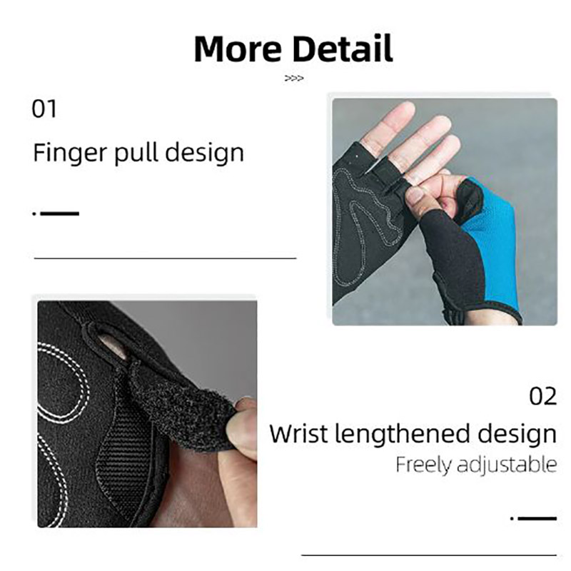 Half Finger Men's Cycling Gloves Breathable Summer MTB Mountain Outdoor Fitness Gloves - Glove - 3
