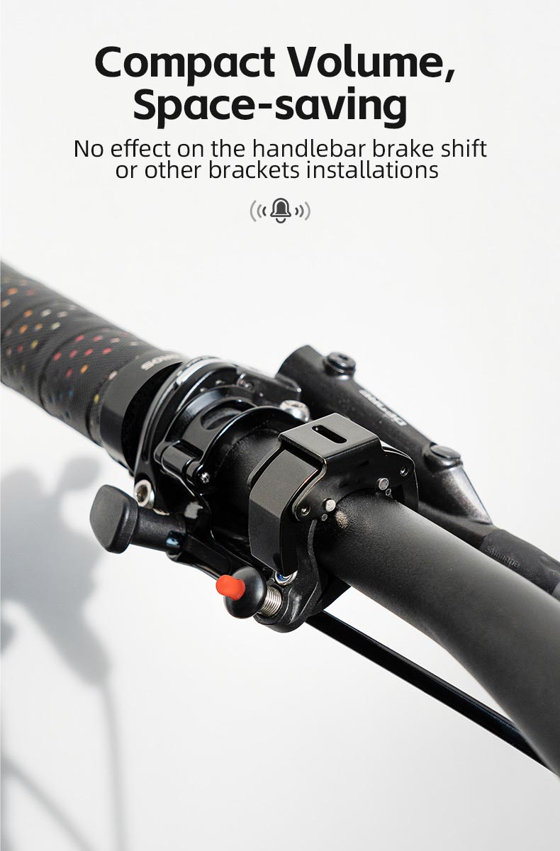 Hidden MTB bike rack bell for 22.2mm Handlebars More Than 100db Clear Sound Ringer - Bike Bell & Horn - 4