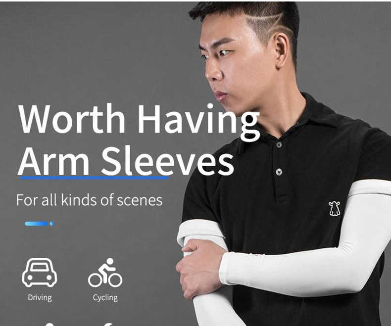 Ice Silk Cycling Sleeves Arm Warmers Sun Protection UV Running Arm Sleeves - Arm&Leg Sleeves - 6