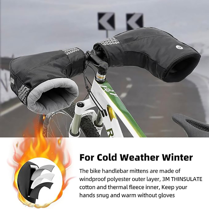 Warm Cycling Gloves Cold Weather Thinsulate Thermal Bicycle Gloves - Glove - 4