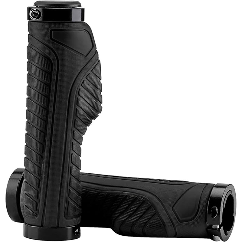 Motorcycle Handle Bar Double Aluminum Clamp Lock On Grips